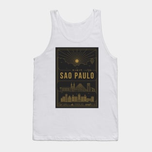 Sao Paulo Minimal Lineal Poster Tank Top